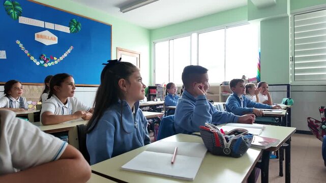 Group of Children in a Primary School Classroom