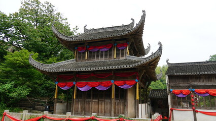 Obraz premium Lingshan Village: A Secluded Cultural and Historical Landmark in Huangshan, China