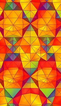 Intricate geometric patterns featuring interconnected triangles, Indian design, ||intricate