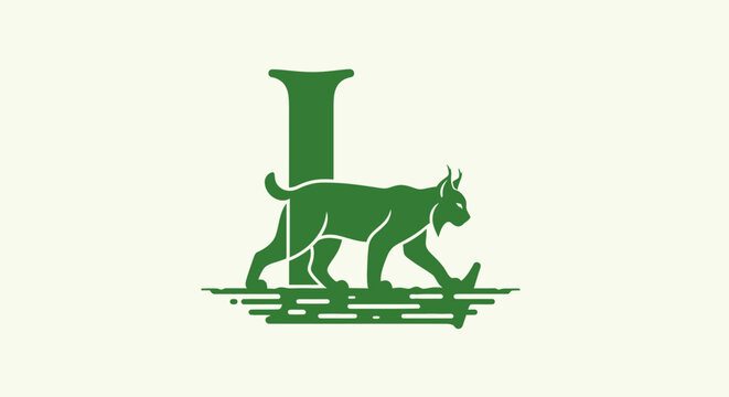 Green lynx walking beside classical column silhouette.