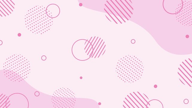 simple background pattern with pastel-colored geometric shapes that is pop and cute