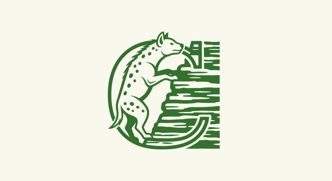 Green leopard logo with musical notes design.