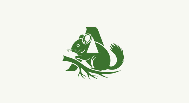 Green lizard logo with leaf and branch design.