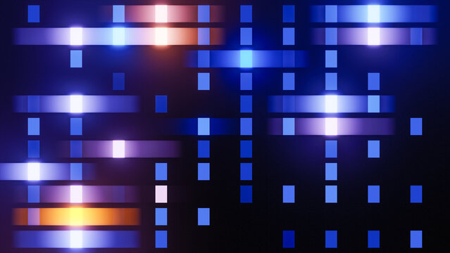 Vibrant neon glowing led lights create a dynamic background, ideal for concert and party visuals