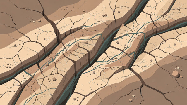 Cracked dry earth texture showing severe drought.