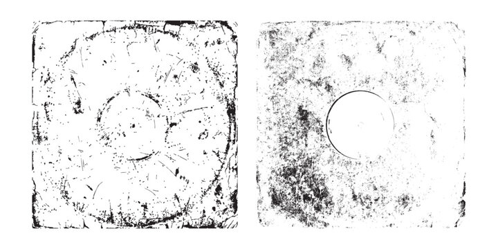 Vinyl overlay texture for Mockup design vinyl. retro dirty cover. Vector cover and grunge scratch film