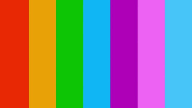 Vibrant vertical rainbow stripes background with colorful bars for pride celebration and abstract design. Seamless pattern for creative video projects