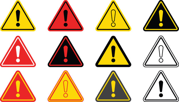 Collection of various warning signs