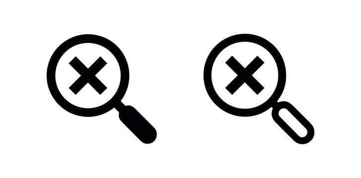 Search error no results found icon