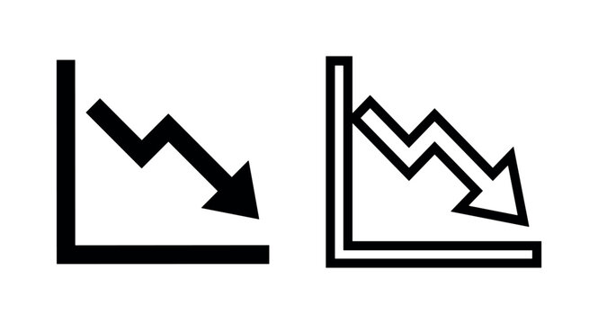 Downward Trend and Economic Loss Icon