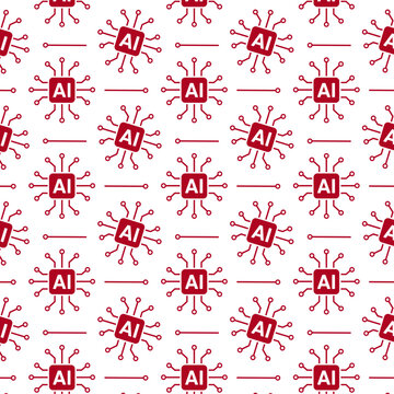 Circuit AI logo in a vector seamless repeat pattern for backgrounds and web design