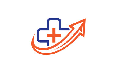 Fototapeta premium Medical Growth Logo Design Healthcare Business Symbol