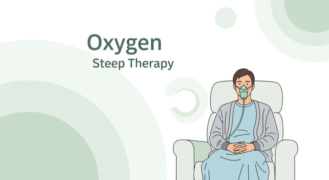 Patient Receiving Oxygen Therapy in a Comfortable Chair for Respiratory Support