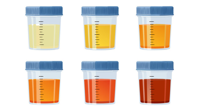 Urine Color Chart Medical Vector Illustration Showing Hydration Levels for Health Diagnostic Analysis in Clinical Laboratory 2