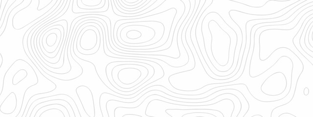 Vector lines seamless pattern sea map topography design. White wave paper curved reliefs Contour maps. Discovery topographic texture backdrop landscape earth style trail map geography design.  © Alibuss