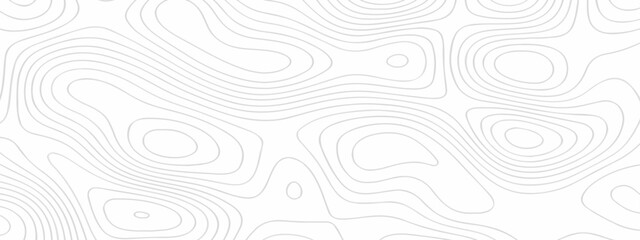 Vector lines seamless pattern sea map topography design. White wave paper curved reliefs Contour maps. Discovery topographic texture backdrop landscape earth style trail map geography design.  © Alibuss