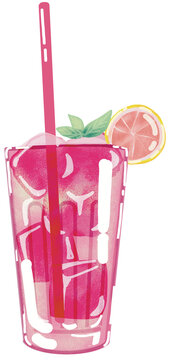 glass of STRAWBERRY ADE