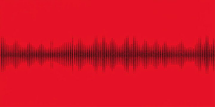 Red abstract audio wave background illustration design