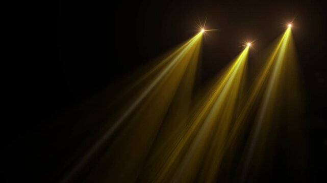 Cinematic luxurious Gold Spotlight , warm light Beam Stage Background. For weddings, celebratory events.