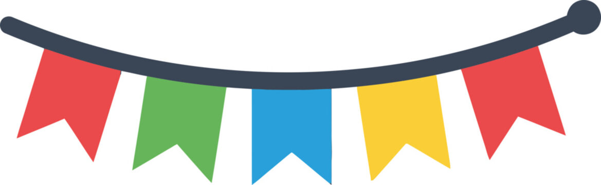 Colorful Bunting Flags Festive Celebration Decoration