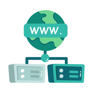 Flat design icon of browser vector 