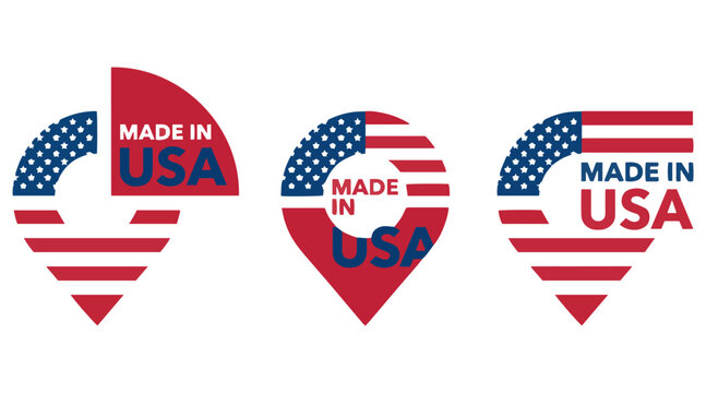 American Flag Product Badge Vector