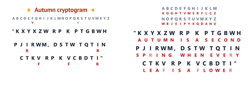 Autumn cryptogram