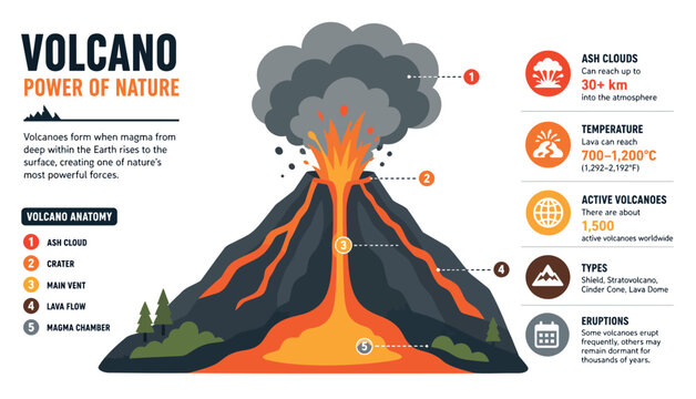 Volcano Eruption Power Nature.