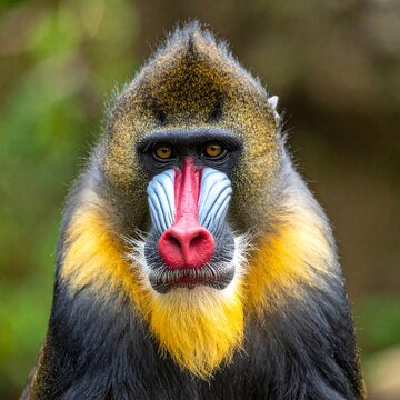 Colorful mandrill monkey