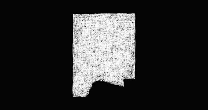 Sketch Dale outline map animation - smooth progressive reveal