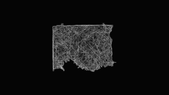 Sketch Elmore outline map animation - smooth progressive reveal