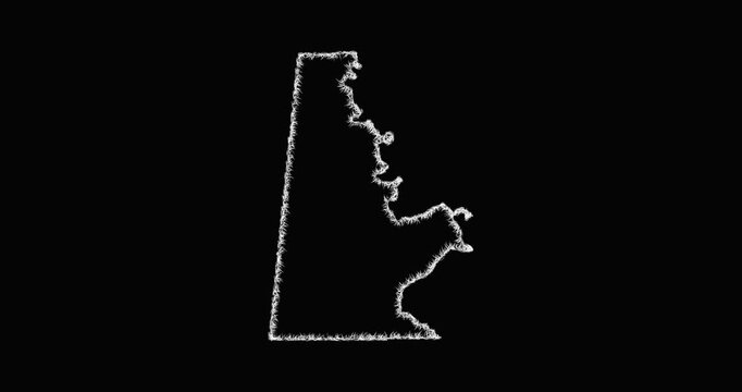 Sketch Sumter outline map animation - smooth progressive reveal