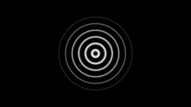 White light Radio wave diffusion Isolated on Black background