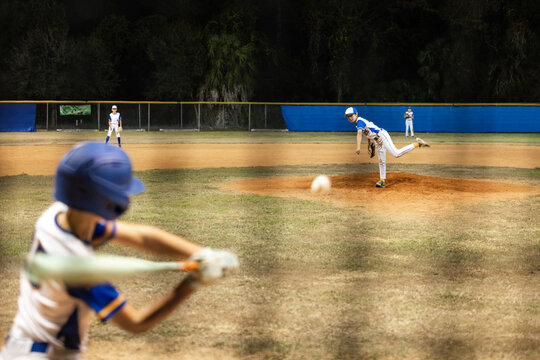 Pitcher Throws towards the batter