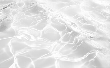 Fototapeta premium Minimal Water Ripple Abstract Background in Black and White Tones Sunlight Reflections on Calm Water Surface Texture Overlay