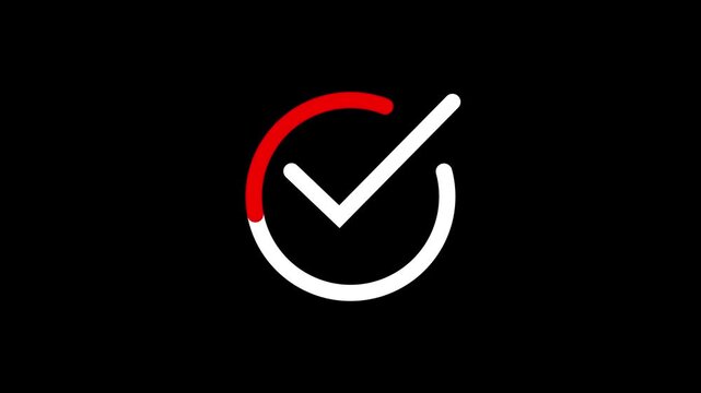 Minimalist Loading Clock to Checkmark Line Animation