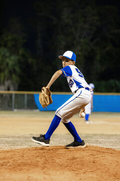 Pitcher Prepares to Throw Ball 