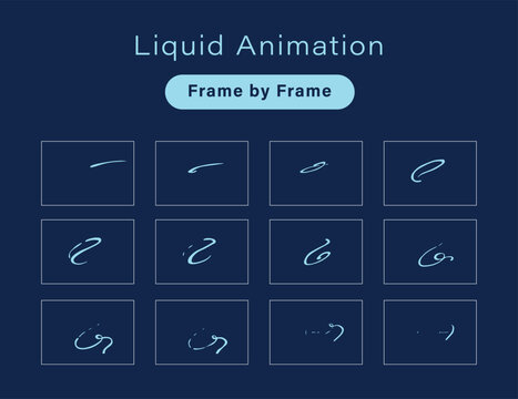 Liquid animation frame by frame 2d