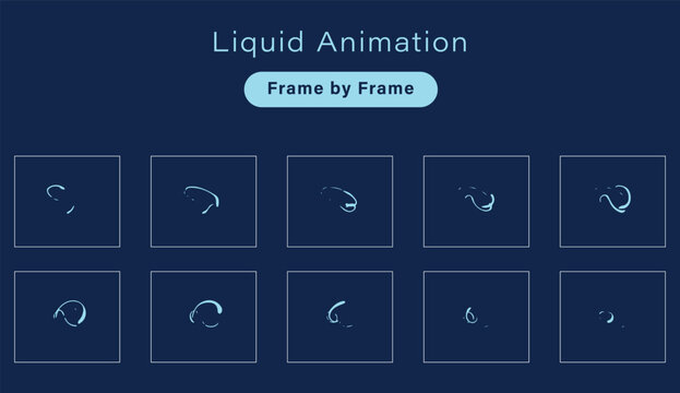 Liquid animation frame by frame 2d