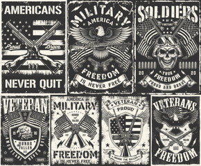 Obraz premium Military logos symbols