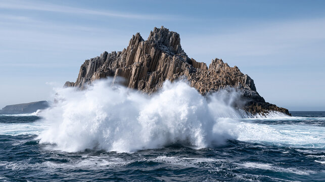 Wild Atlantic sea stack columnar basalt  2