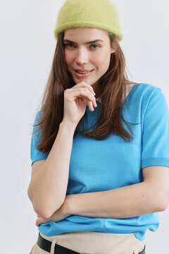 Playful Woman with Cunning Smile