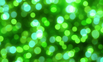 Green glowing sparkle blurred dream bokeh background © iPood