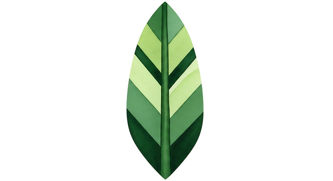Decorative geometric green leaf pattern graphic with geometric botanical illustration abstract ornament colorful vegetation stylized