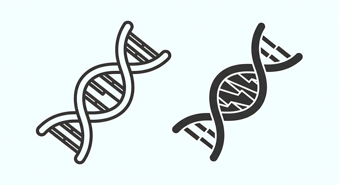 Dna strand double helix biological genetic science icons with genetics molecule research biotechnology chromosome structure laboratory evolution nucleotide