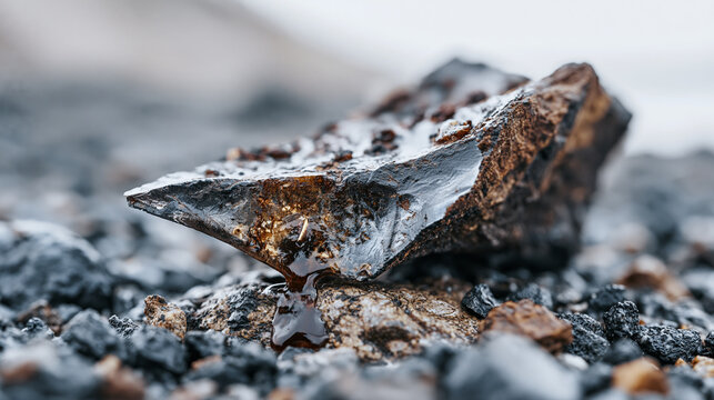 Volcanic obsidian nodule fractured conch 4