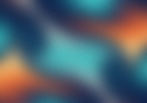 Abstract blurred background with soft gradients of blue and orange colors.