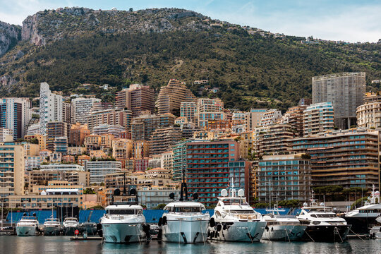 Monaco Marina and Skyline