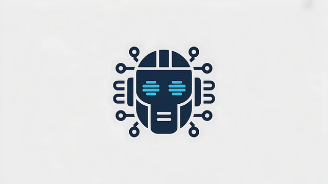 AI Processor vector icon for websites and mobile minimalistic flat design. Mini AI CPU icon in flat style. Mobile AI CPU.