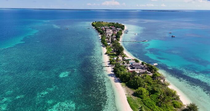 Beautiful Hidden Island in Indonesia with Crystal Clear Shoreline Waters